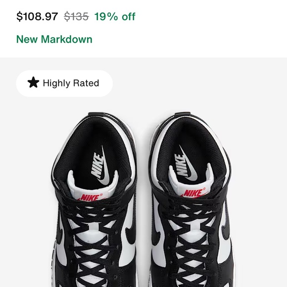 Nike Womens Black and White Sneakers - Picture 7 of 8